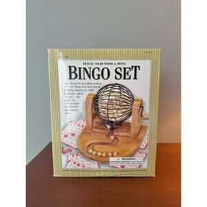 Cardinal Industries Delux Solid Wood Bingo Complete Game Set - Original Box 2005